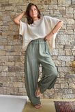 Lindin Linen Blend Dart Barrel Pant Washed Khaki